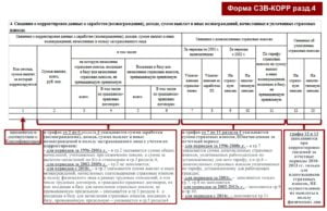 Сзв корр как заполнить образец