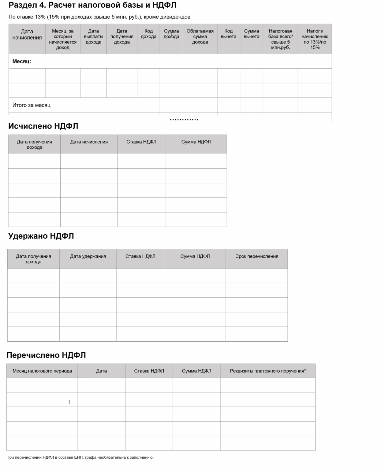 Налоговые регистры по НДФЛ - Контур.НДС+